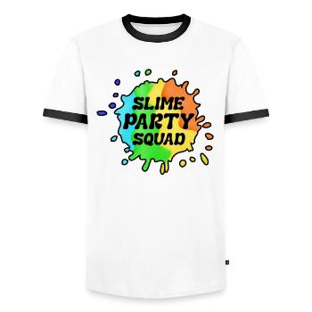 Slime Rainbow Magic Drop Splash - T-shirt contrasté Homme - blanc/noir - Devant - AI Model Female 172 light (172cm) & AI Model Male 178 dark (178cm)