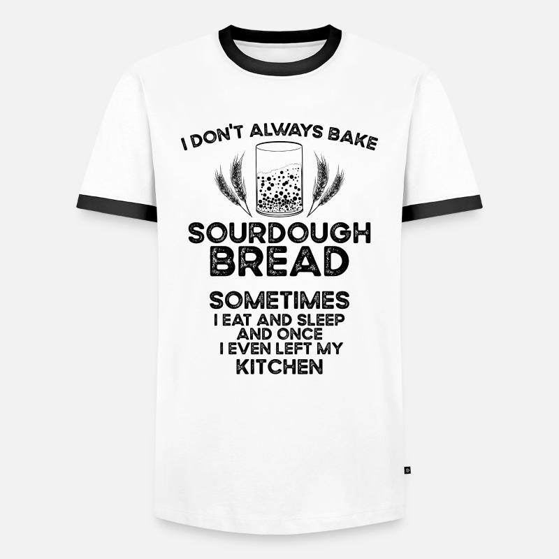 Baking Baker Sourdough Bread Master - Men's Ringer Shirt - white/black