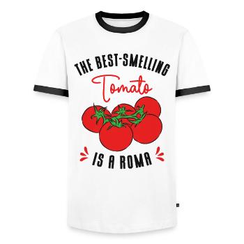Tomato Gardening Lover Lustiger Gärtner - Männer Kontrast-T-Shirt - Weiß/Schwarz - Vorne - AI Model Female 172 light (172cm) & AI Model Male 178 dark (178cm)
