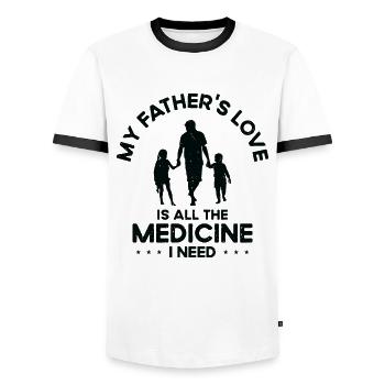 Meilleur père de médecine amour grand-père de la famille grand-père - T-shirt contrasté Homme - blanc/noir - Devant - AI Model Female 172 light (172cm) & AI Model Male 178 dark (178cm)
