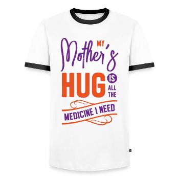 Beste Medizin Mutter Umarmung Oma Eltern Familie - Männer Kontrast-T-Shirt - Weiß/Schwarz - Vorne - AI Model Female 172 light (172cm) & AI Model Male 178 dark (178cm)