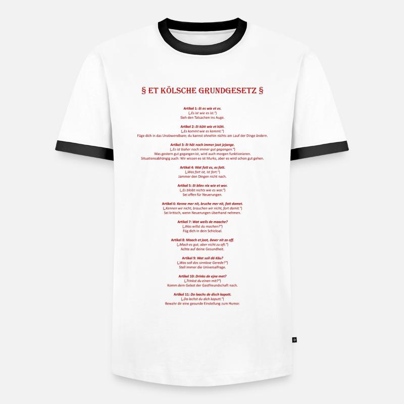 Et Kölsche Basic Law - Et Kölsche Basic Law - Men's Ringer Shirt - white/black