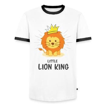 petit roi lion - Roi Lion - T-shirt contrasté Homme - blanc/noir - Devant - AI Model Female 172 light (172cm) & AI Model Male 178 dark (178cm)