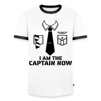 Airplane Bus Driver - Airplane Pilot Travel Travel - Men's Ringer Shirt - white/black - Front - AI Model Female 172 light (172cm) & AI Model Male 178 dark (178cm)