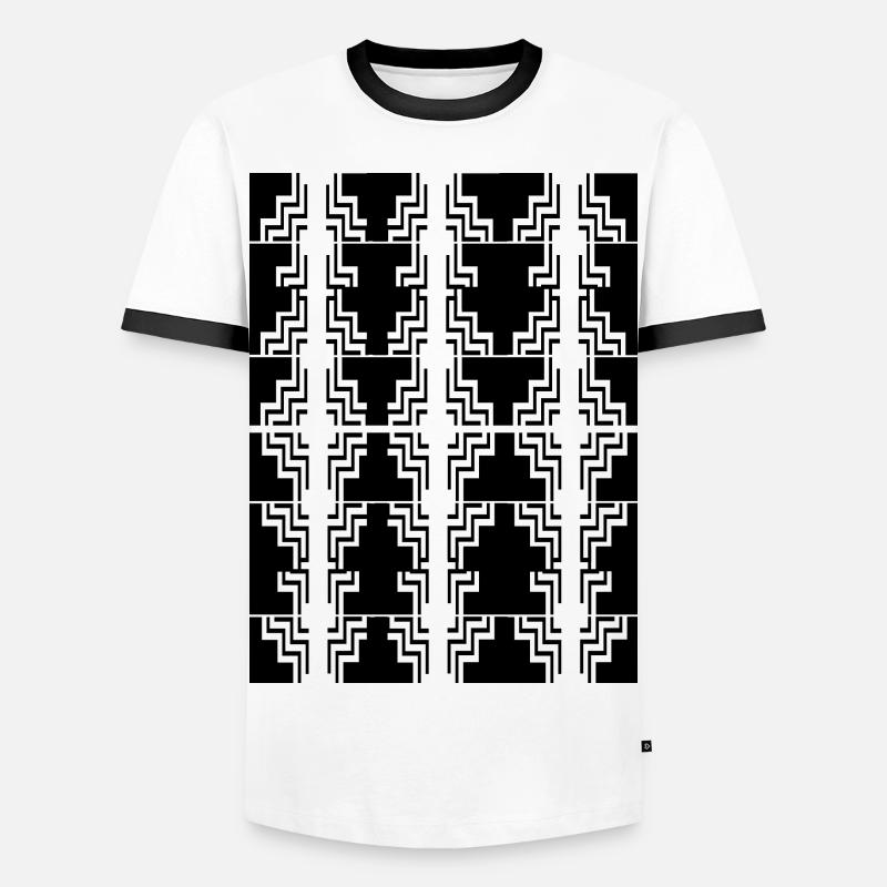 Structure - Men's Ringer Shirt - white/black
