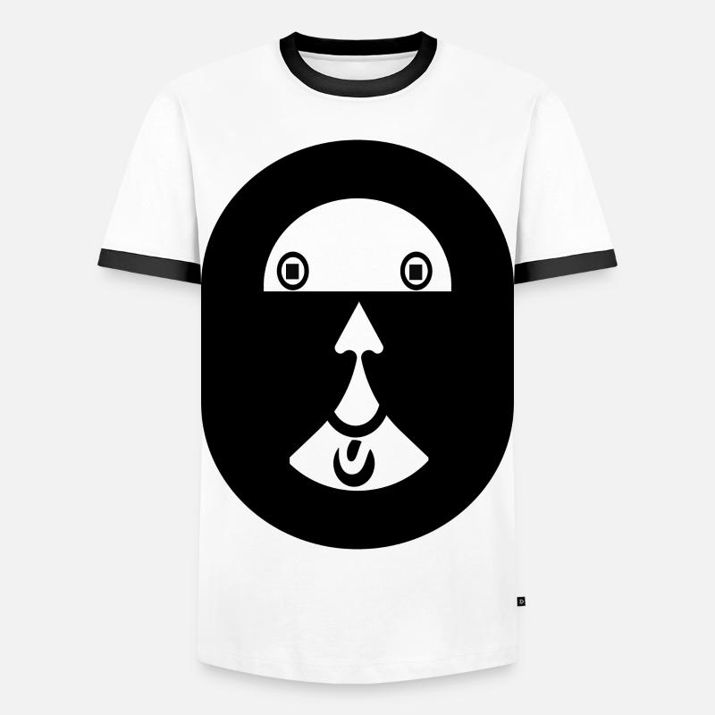 Blickfang - Männer Kontrast-T-Shirt - Weiß/Schwarz