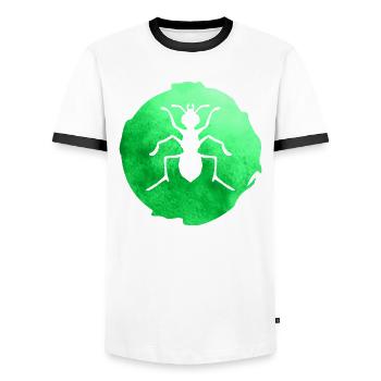 Ameisen - Männer Kontrast-T-Shirt - Weiß/Schwarz - Vorne - AI Model Female 172 light (172cm) & AI Model Male 178 dark (178cm)