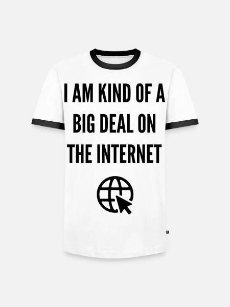 Internet - Men's Ringer Shirt - white/black