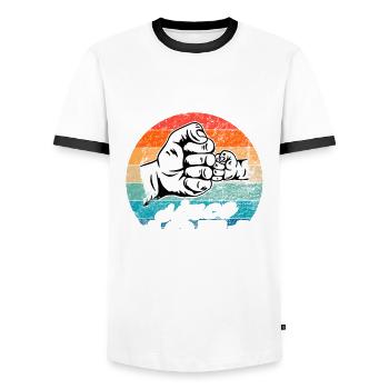 Bester Papa der Welt seit 1951 Vatertag - Männer Kontrast-T-Shirt - Weiß/Schwarz - Vorne - AI Model Female 172 light (172cm) & AI Model Male 178 dark (178cm)