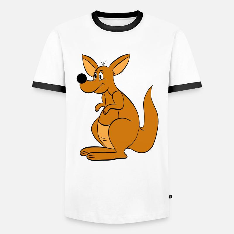 Kangaroo kangaroo - Men's Ringer Shirt - white/black
