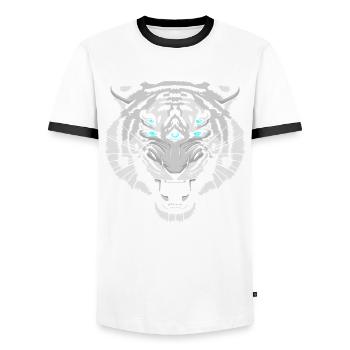 Snowblind - T-shirt contrasté Homme - blanc/noir - Devant - AI Model Female 172 light (172cm) & AI Model Male 178 dark (178cm)