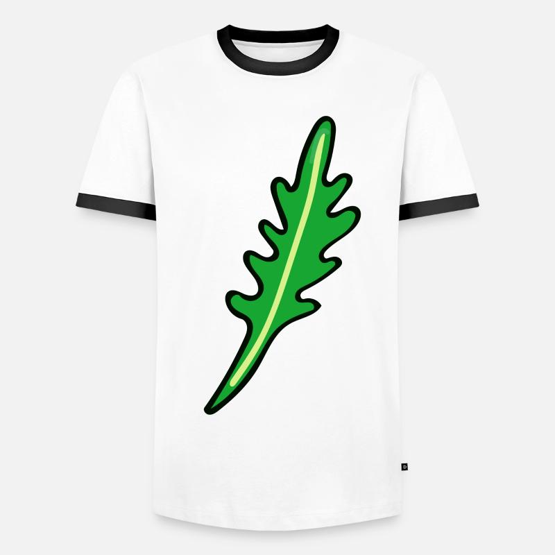 Arugula plant vegetable - Men's Ringer Shirt - white/black