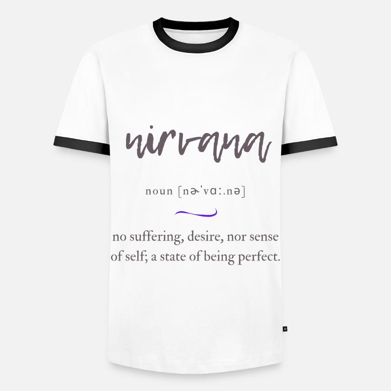 Nirvana Convoluted Edition - Männer Kontrast-T-Shirt - Weiß/Schwarz