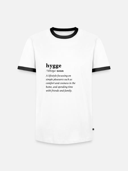 Hygge (hjemlighed) Clean Edition - Herre kontrast-T-shirt - hvid/sort