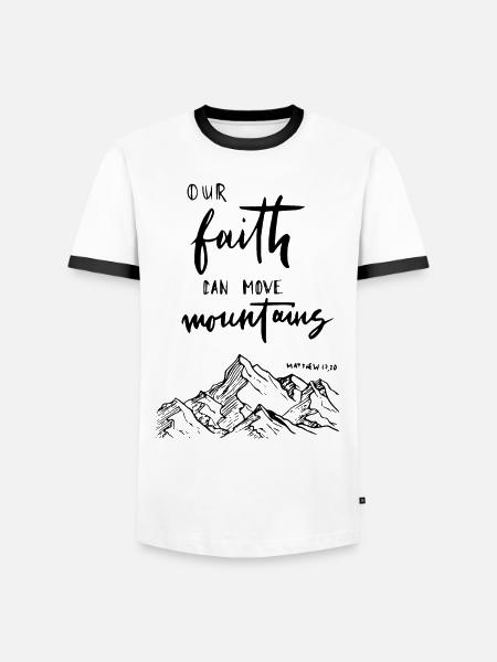 Christliche Bibelverse - Männer Kontrast-T-Shirt - Weiß/Schwarz