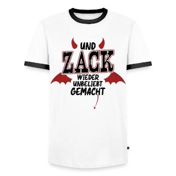 Ich Bin Nicht Eingebildet Mich Gibt Es Wirklich - Männer Kontrast-T-Shirt - Weiß/Schwarz - Vorne - AI Model Female 172 light (172cm) & AI Model Male 178 dark (178cm)