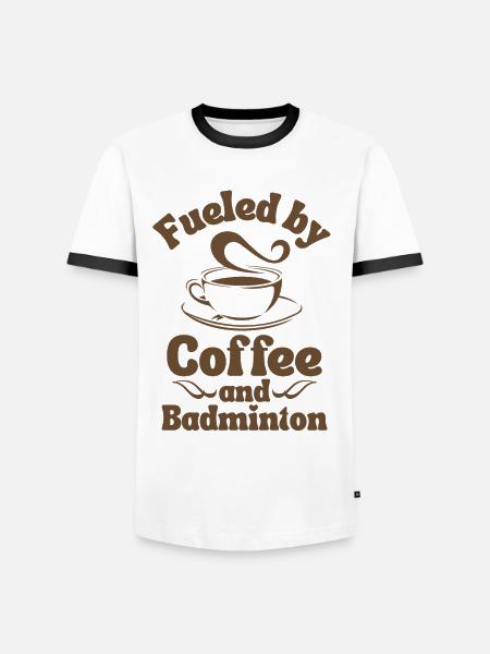 Kaffee Badminton Liebhaber - Männer Kontrast-T-Shirt - Weiß/Schwarz
