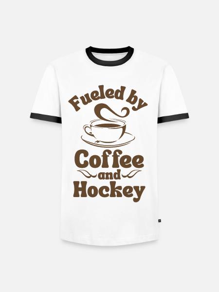 Coffee Hockey lover - Men's Ringer Shirt - white/black