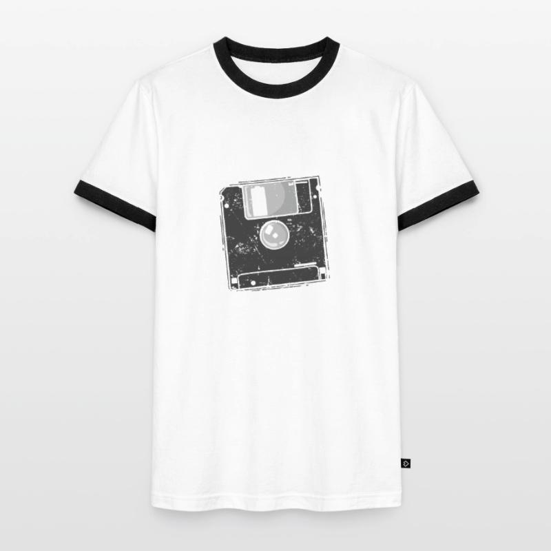 Floppy Disk Storage Module Disk Men's Ringer Shirt