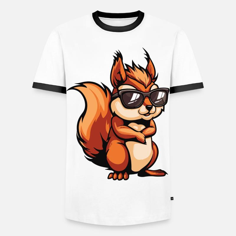 Eichhörnchen Tier - Männer Kontrast-T-Shirt - Weiß/Schwarz