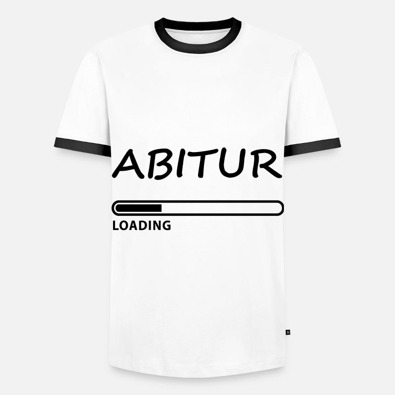 ABITUR loading - Männer Kontrast-T-Shirt - Weiß/Schwarz