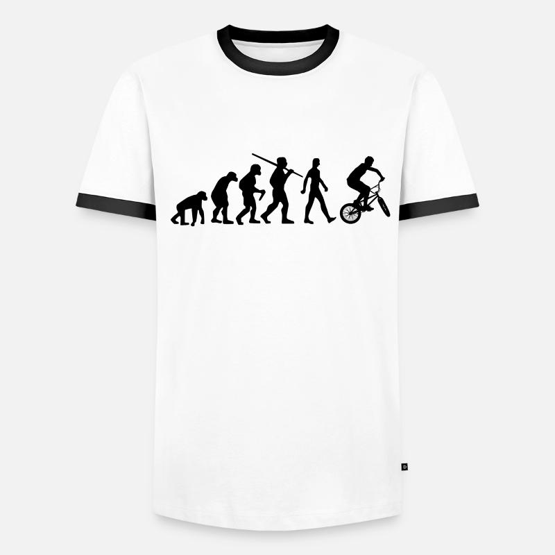 BMX Evolution BMX Roue - T-shirt contrasté Homme - blanc/noir