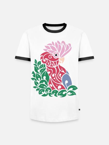 Galah tribal tattoo - Men's Ringer Shirt - white/black