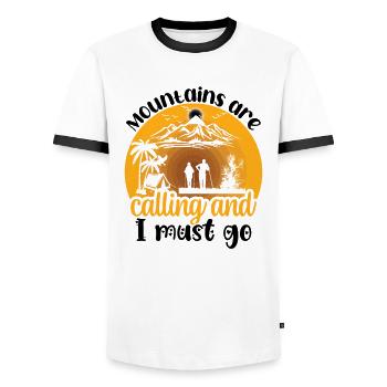 Camping Camper Natur lustiger Spruch - Männer Kontrast-T-Shirt - Weiß/Schwarz - Vorne - AI Model Female 172 light (172cm) & AI Model Male 178 dark (178cm)