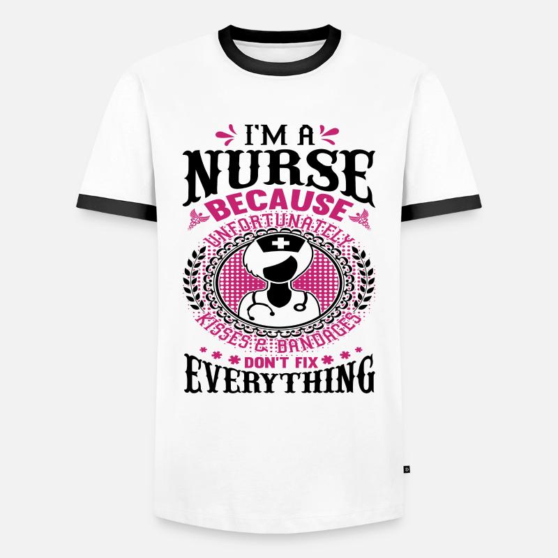 Krankenschwester - Männer Kontrast-T-Shirt - Weiß/Schwarz