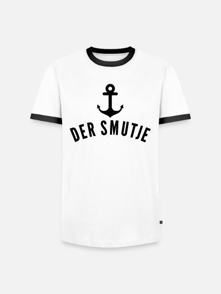 Der Smutje - Männer Kontrast-T-Shirt - Weiß/Schwarz