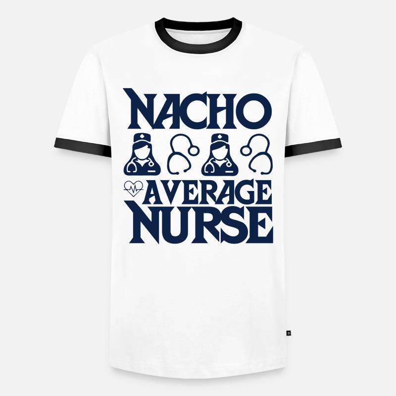 Nacho Average Nurse - Men's Ringer Shirt - white/black