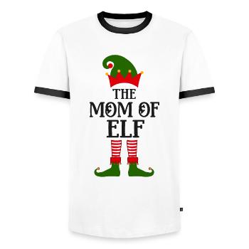 The Elven Mother - Men's Ringer Shirt - white/black - Front - AI Model Female 172 light (172cm) & AI Model Male 178 dark (178cm)