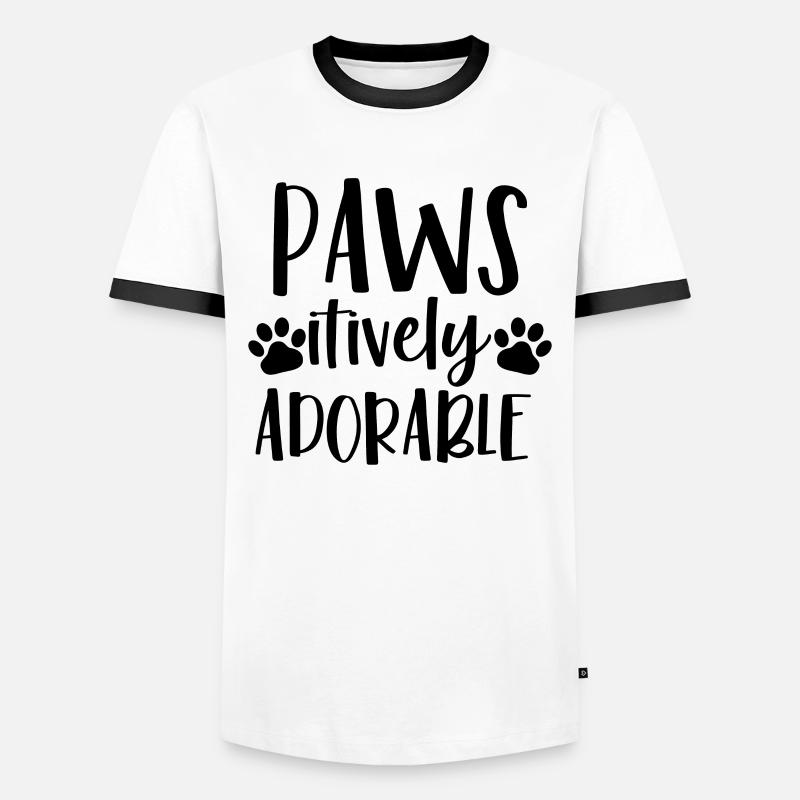 Pawsitively Bewundernswert - Männer Kontrast-T-Shirt - Weiß/Schwarz