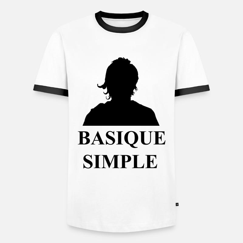 Orelsan - Basic - Men's Ringer Shirt - white/black