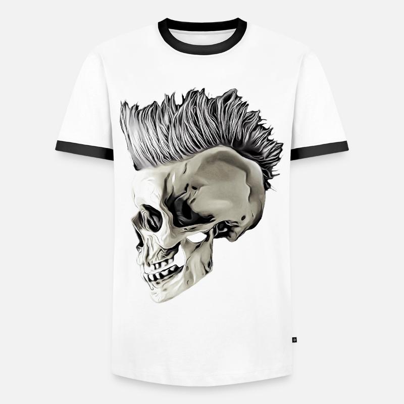 Punk's not dead - Männer Kontrast-T-Shirt - Weiß/Schwarz