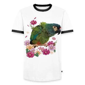 Das Maracanã - Männer Kontrast-T-Shirt - Weiß/Schwarz - Vorne - AI Model Female 172 light (172cm) & AI Model Male 178 dark (178cm)