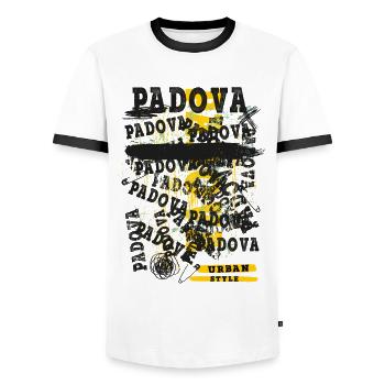 Padua Padova Italien Stadt Skyline Heimat Liebe - Männer Kontrast-T-Shirt - Weiß/Schwarz - Vorne - AI Model Female 172 light (172cm) & AI Model Male 178 dark (178cm)