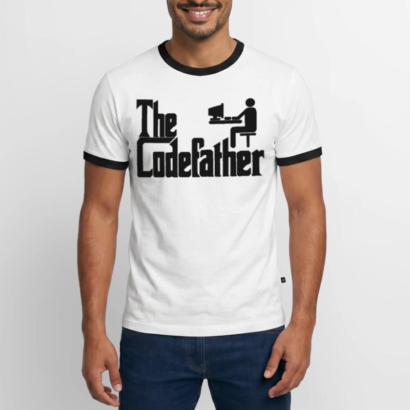 Le cadeau de codage PC Codefather Programmer T-shirt contrasté Homme