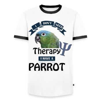 Mehliger Papagei - Männer Kontrast-T-Shirt - Weiß/Schwarz - Vorne - AI Model Female 172 light (172cm) & AI Model Male 178 dark (178cm)