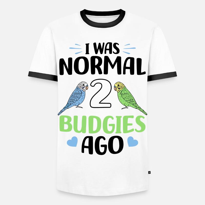 Budgerigar - Men's Ringer Shirt - white/black