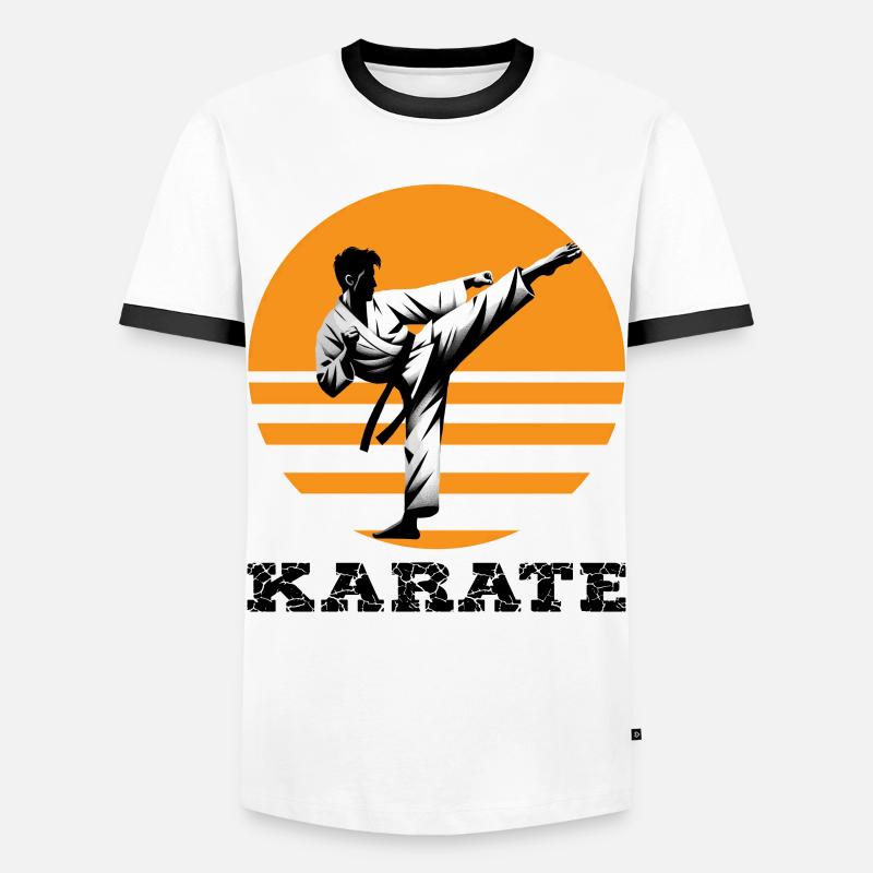 Karate - Men's Ringer Shirt - white/black