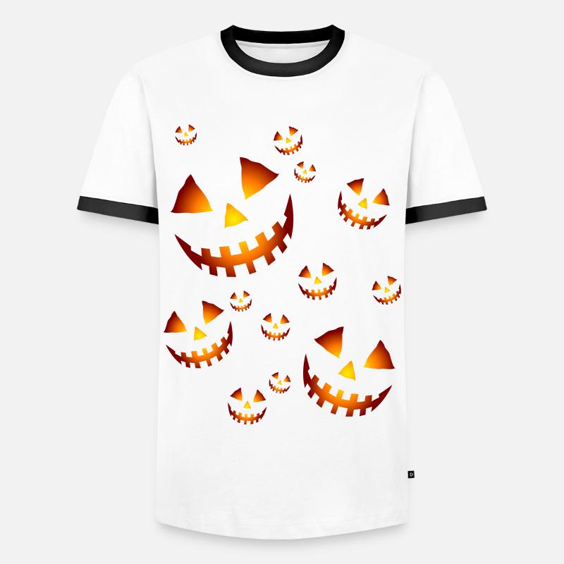 Pumpkins - Men's Ringer Shirt - white/black