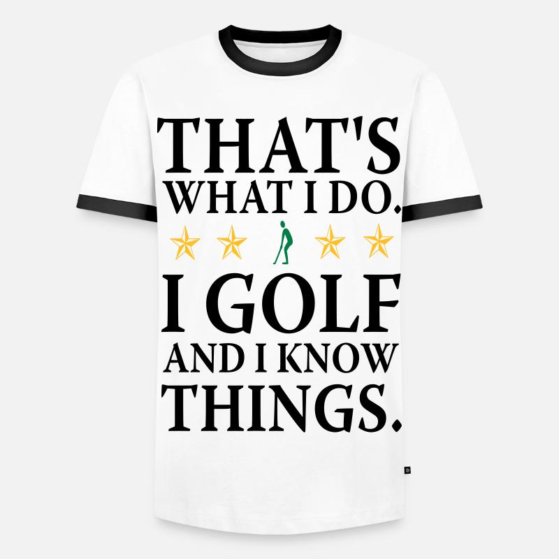 Ich do Golf - Men's Ringer Shirt - white/black