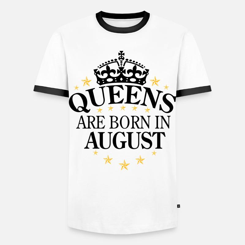 Queens August - Men's Ringer Shirt - white/black