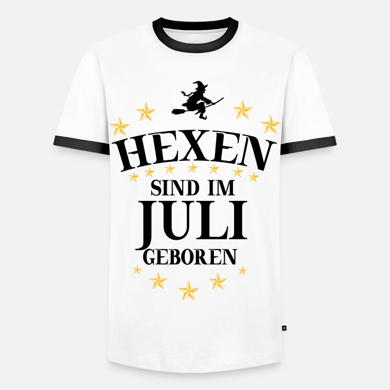 Hexen Juli - Männer Kontrast-T-Shirt - Weiß/Schwarz