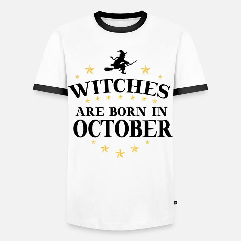 Witches October - Men's Ringer Shirt - white/black