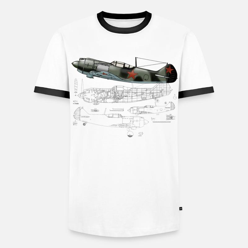 La-5 - Men's Ringer Shirt - white/black