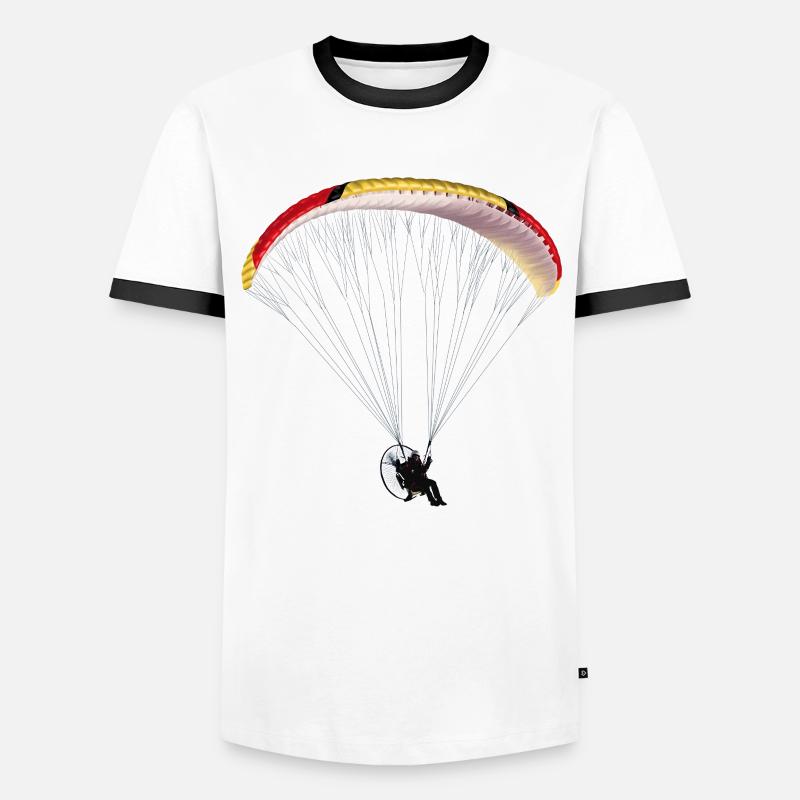 Paramotor - Men's Ringer Shirt - white/black