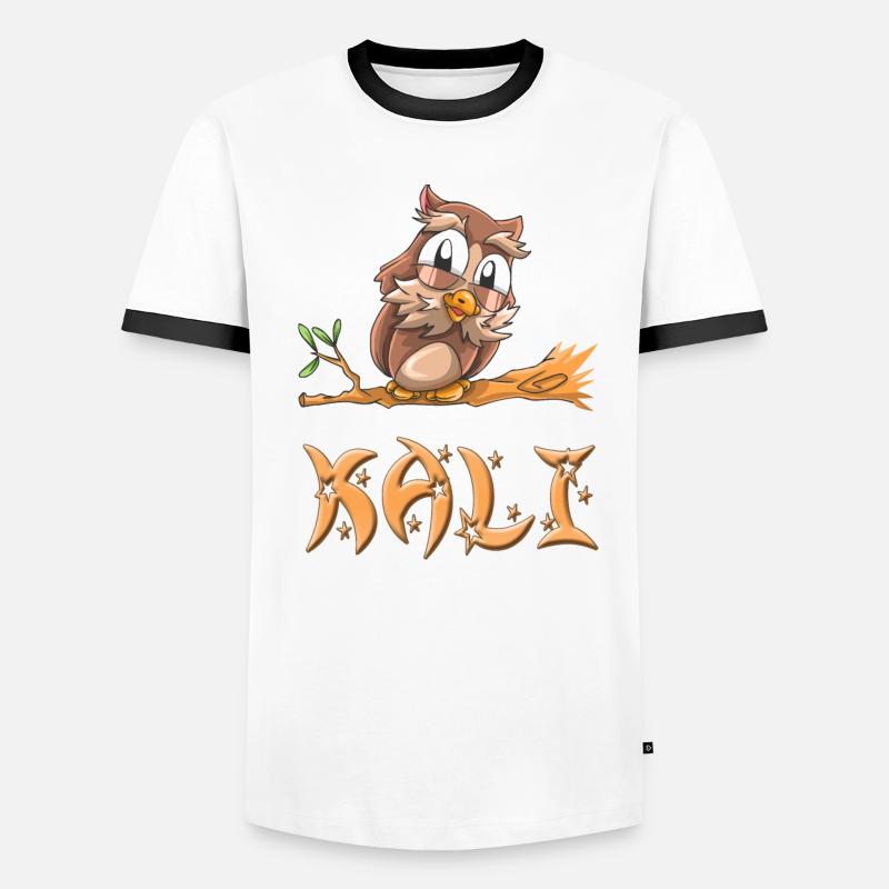 Owl Kali - Men's Ringer Shirt - white/black