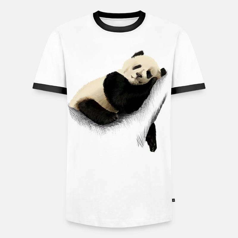 Panda - Men's Ringer Shirt - white/black